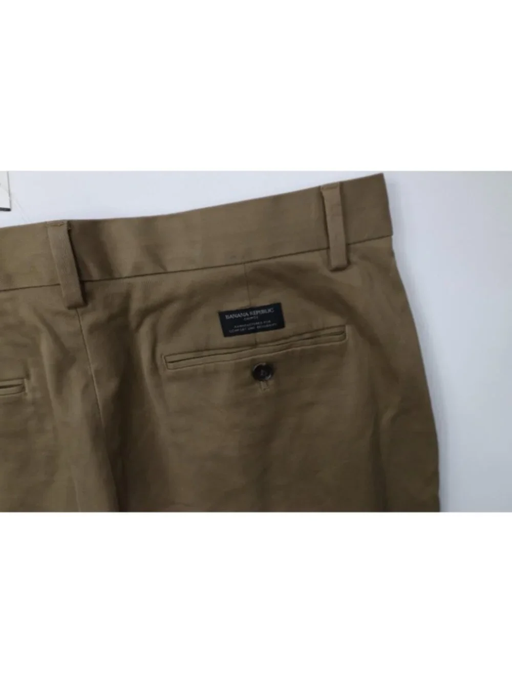 New Banana Republic Mens 34x32 Mason Athletic Tapered Leg Fit Chino Pants Brown